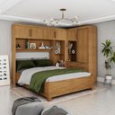 Ver imagem 2 de Guarda Roupa Casal Modulado Sevilha 4 e 2 Portas 8 Gavetas Plus com Cama Casal Carioca Móveis