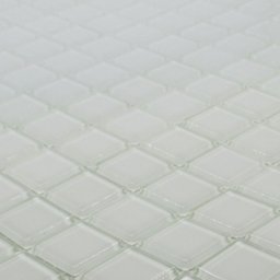 Pastilhas de Vidro Branca Cristal Brilhante Kit 11 Unidades Cozinha Banheiro Piscina 30x30cm - 3