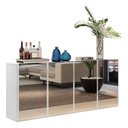 Ver imagem 1 de Aparador Buffet com Espelho Multimóveis Vegas 4 Portas FG3558 Branco