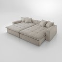 Ver imagem 6 de Sofá Cama Jupiter 3 Lugares Retrátil Reclinável 2,30m Boucle com Molas Ensacadas Cinza