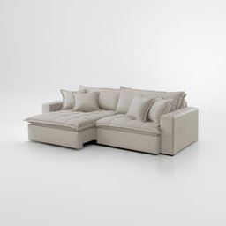 Sofá Cama Jupiter 3 Lugares Retrátil Reclinável 2,30m Boucle com Molas Ensacadas - 5
