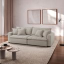 Ver imagem 1 de Sofá Cama Jupiter 3 Lugares Retrátil Reclinável 2,30m Boucle com Molas Ensacadas