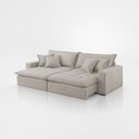 Ver imagem 4 de Sofá Cama Jupiter 3 Lugares Retrátil Reclinável 2,30m Boucle com Molas Ensacadas