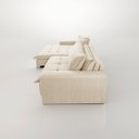Ver mais imagens de Sofá Cama Jupiter 3 Lugares Retrátil Reclinável 2,30m Boucle com Molas Ensacadas Branco Cru