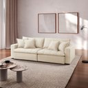 Ver imagem 1 de Sofá Cama Jupiter 3 Lugares Retrátil Reclinável 2,30m Boucle com Molas Ensacadas