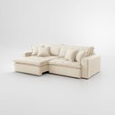 Ver imagem 5 de Sofá Cama Jupiter 3 Lugares Retrátil Reclinável 2,30m Boucle com Molas Ensacadas Branco Cru
