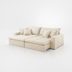 Sofá Cama Jupiter 3 Lugares Retrátil Reclinável 2,30m Boucle com Molas Ensacadas - 4