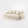 Sofá Cama Jupiter 3 Lugares Retrátil Reclinável 2,30m Boucle com Molas Ensacadas - 4