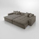 Ver imagem 6 de Sofá Cama Jupiter 3 Lugares Retrátil Reclinável 2,30m Boucle com Molas Ensacadas Cinza Grafite