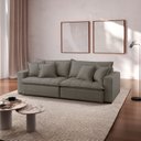 Ver imagem 1 de Sofá Cama Jupiter 3 Lugares Retrátil Reclinável 2,30m Boucle com Molas Ensacadas