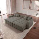 Ver imagem 2 de Sofá Cama Jupiter 3 Lugares Retrátil Reclinável 2,30m Boucle com Molas Ensacadas