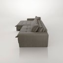Ver mais imagens de Sofá Cama Jupiter 3 Lugares Retrátil Reclinável 2,30m Boucle com Molas Ensacadas Cinza Grafite