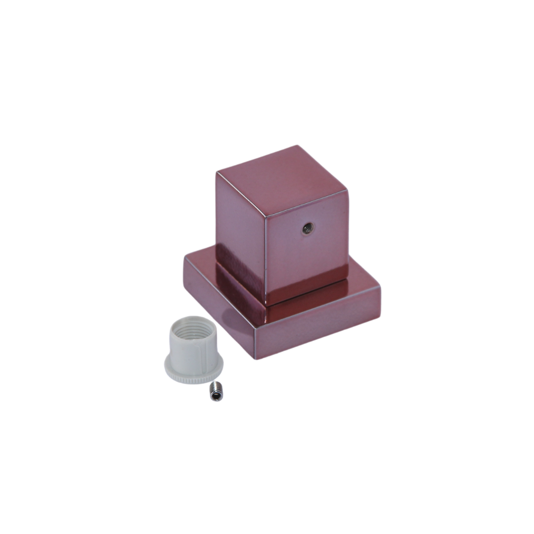 Kit 02 Acabamentos Registro Volante Quadrado Metal Rose - 5