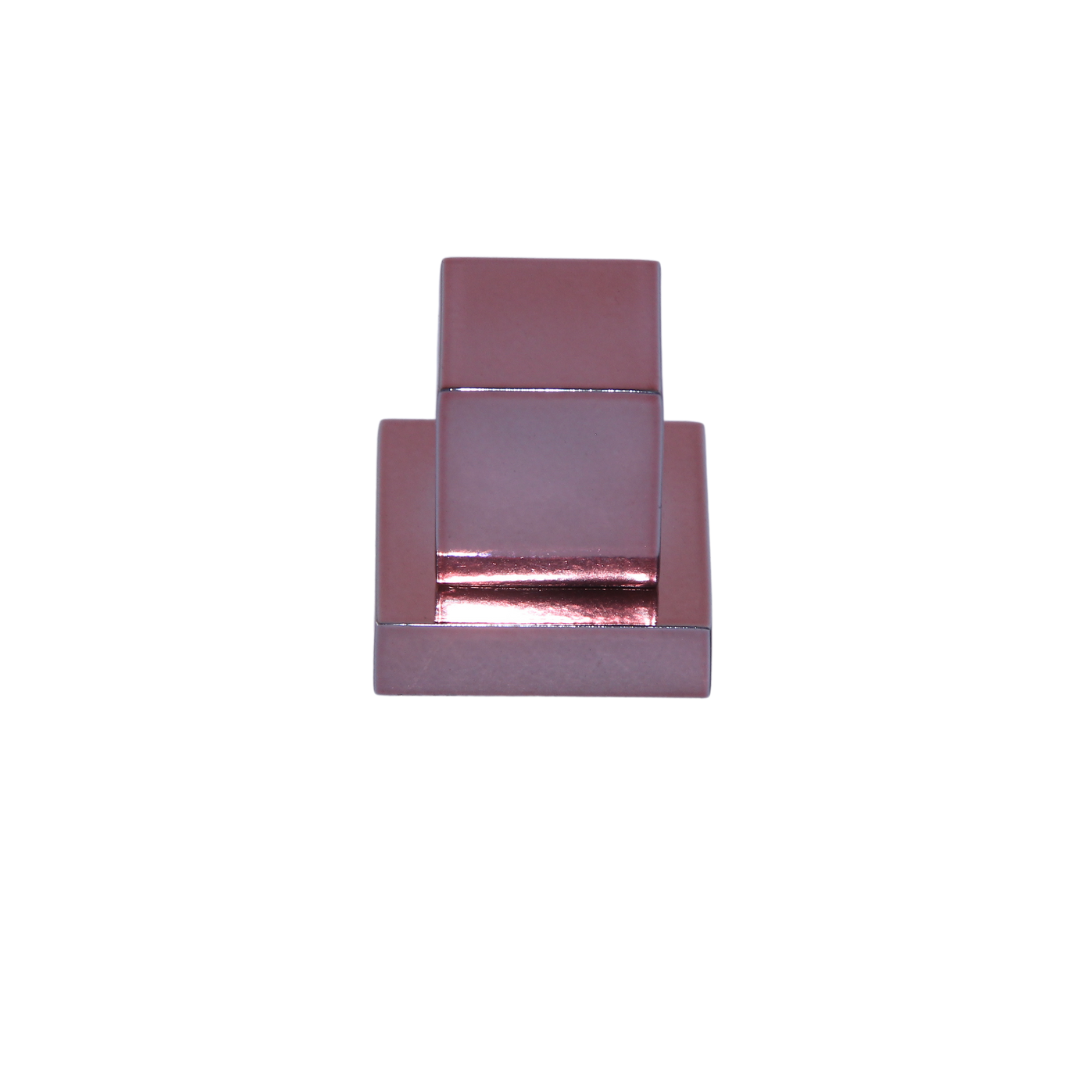 Kit 02 Acabamentos Registro Volante Quadrado Metal Rose - 2