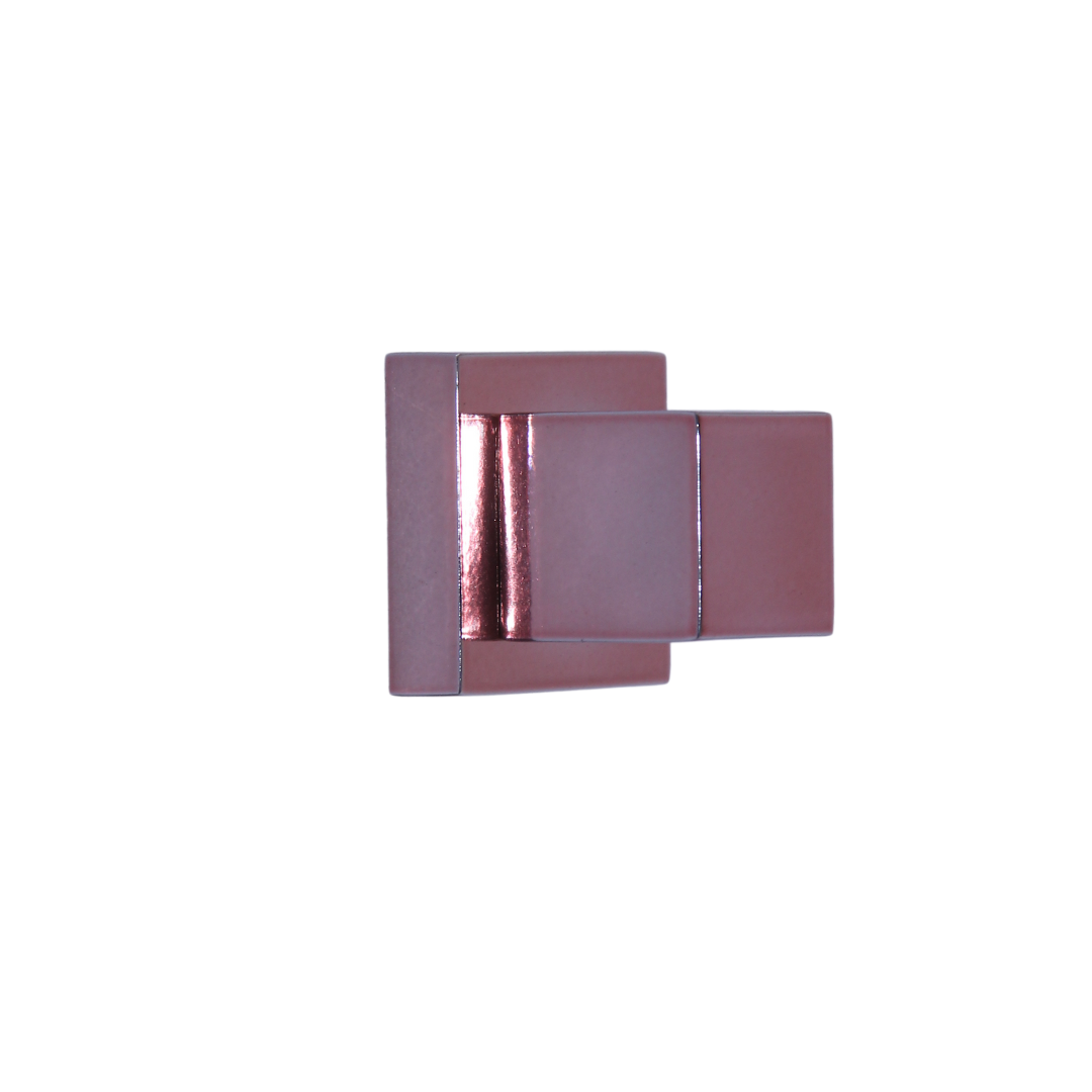 Kit 02 Acabamentos Registro Volante Quadrado Metal Rose - 3