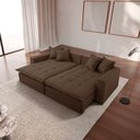 Ver imagem 2 de Sofá Cama Jupiter 3 Lugares Retrátil Reclinável 2,30m Veludo com Molas Ensacadas