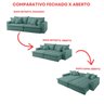 Sofá Cama Jupiter 3 Lugares Retrátil Reclinável 2,30m Veludo com Molas Ensacadas - 12