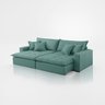 Sofá Cama Jupiter 3 Lugares Retrátil Reclinável 2,30m Veludo com Molas Ensacadas - 4