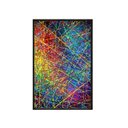 Ver imagem 2 de Quadro Decorativo - Arte Abstrata Linhas Coloridas Abg015 Vidro com Impressão Uv - 80x60cm