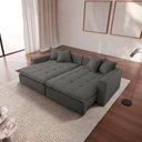 Ver imagem 2 de Sofá Cama Jupiter 3 Lugares Retrátil Reclinável 2,30m Veludo com Molas Ensacadas