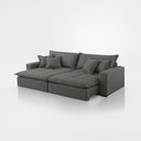 Ver imagem 4 de Sofá Cama Jupiter 3 Lugares Retrátil Reclinável 2,30m Veludo com Molas Ensacadas