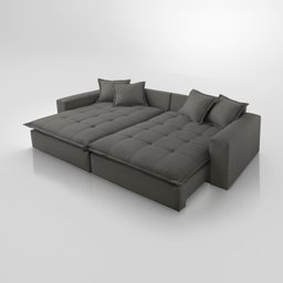 Sofá Cama Jupiter 3 Lugares Retrátil Reclinável 2,30m Veludo com Molas Ensacadas - 6