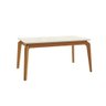 Mesa de Jantar Kappesberg em Madeira Maciça com Tampo de Vidro Off White 160cm - 1