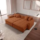 Ver imagem 2 de Sofá Cama Jupiter 3 Lugares Retrátil Reclinável 2,30m Veludo com Molas Ensacadas