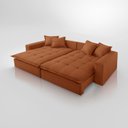 Ver mais imagens de Sofá Cama Jupiter 3 Lugares Retrátil Reclinável 2,30m Veludo com Molas Ensacadas Marrom Terracota