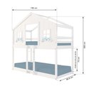 Ver imagem 3 de Beliche Montessoriano Casinha Dos Sonhos Madeira Maciça Branco Housin
