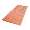 Ver imagem 1 de Kit 15 Telhas Plan PVC 2,42x0,88 6 Ondas Afort Marrom/Terracota