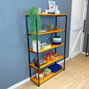 Ver imagem 2 de Estante Style Ample 5 Prateleiras Industrial Carvalho e Preto