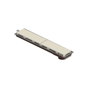 Ralo Linear Novii Seco 4217 50cm Saída na Extremidade com Tampa Bege Bege 4217