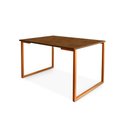 Ver imagem 1 de Mesa De Jantar Industrial Aço 4 Lugares 1,20x0,80 Klm Store Cobre Imbúia