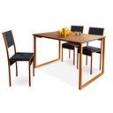 Ver imagem 3 de Mesa De Jantar Industrial Aço 4 Lugares 1,20x0,80 Klm Store Cobre Imbúia