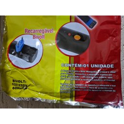 Raquete Elétrica Mata Mosquito Insetos - Recarregável - BiVolt 110 - 220 - 6