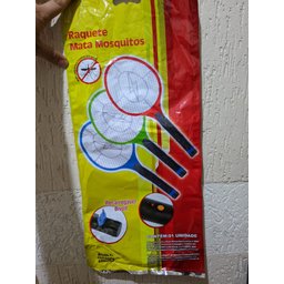 Raquete Elétrica Mata Mosquito Insetos - Recarregável - BiVolt 110 - 220 - 7