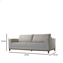 Sofá 3 Lugares Roma Linho 1,80M - 3