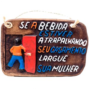 Placa de Churrasco Decorativa - Cantinho do Churrasco - Bebida, Casamento e Mulher
