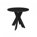 Ver imagem 5 de Conjunto 2 Peças com Mesa Redonda para Home Office ou Reuniões e Balcão Multiuso com Nicho Preto Artany