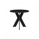 Ver imagem 7 de Conjunto 2 Peças com Mesa Redonda para Home Office ou Reuniões e Balcão Multiuso com Nicho Preto Artany