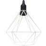 Pendente Aramado Diamante Teto Luminária Retrô Balcão Agp Branco + Lâmpada Led ST64 Vintage Agp Ilum - 4