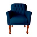 Ver imagem 3 de Jogo Divã 120cm Modelo Imperial + 2 Poltronas Stephany Suede:azul Marinho
