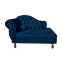 Ver imagem 2 de Jogo Divã 120cm Modelo Imperial + 2 Poltronas Stephany Suede:azul Marinho
