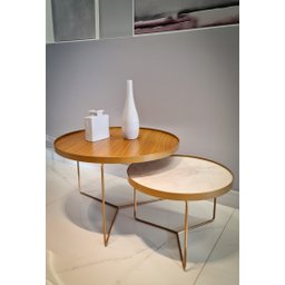 Conjunto Mesas de Centro Douradas - Montadas - 1