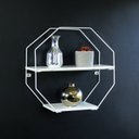 Ver imagem 1 de Prateleira Aramada com Madeira Octogonal