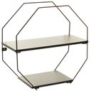 Ver imagem 4 de Prateleira Aramada com Madeira Octogonal