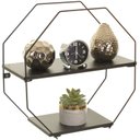 Ver imagem 2 de Prateleira Aramada com Madeira Octogonal