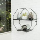 Ver imagem 1 de Prateleira Aramada com Madeira Octogonal