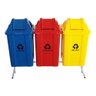 Conjunto para Coleta Seletiva com 3 Cestos de 100l Azul - 1